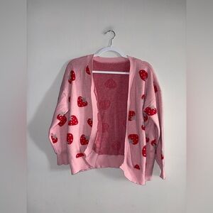 Pink Strawberry Cardigan